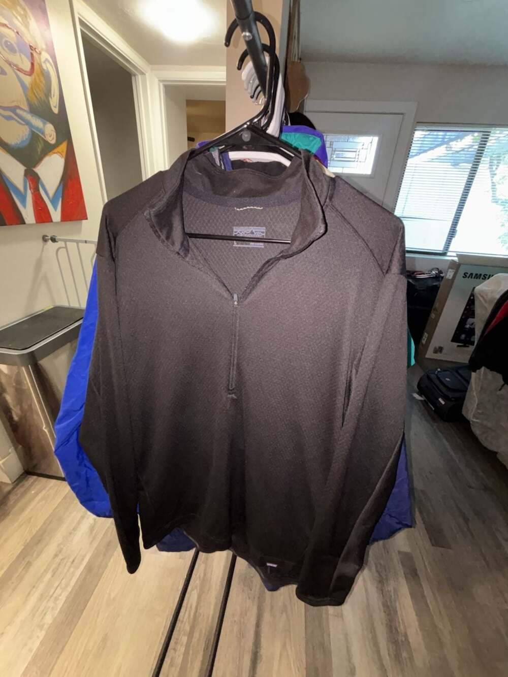 Patagonia Cycling Jersey Womens Size Large Black Quarter Zip